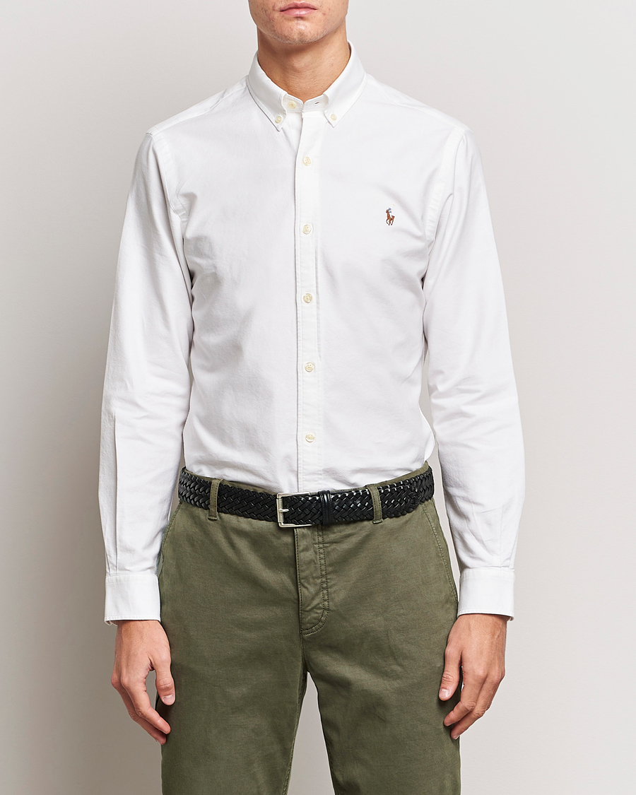 Herr | Oxfordskjortor | Polo Ralph Lauren | 2-Pack Slim Fit Shirt Oxford White/Stripes Blue