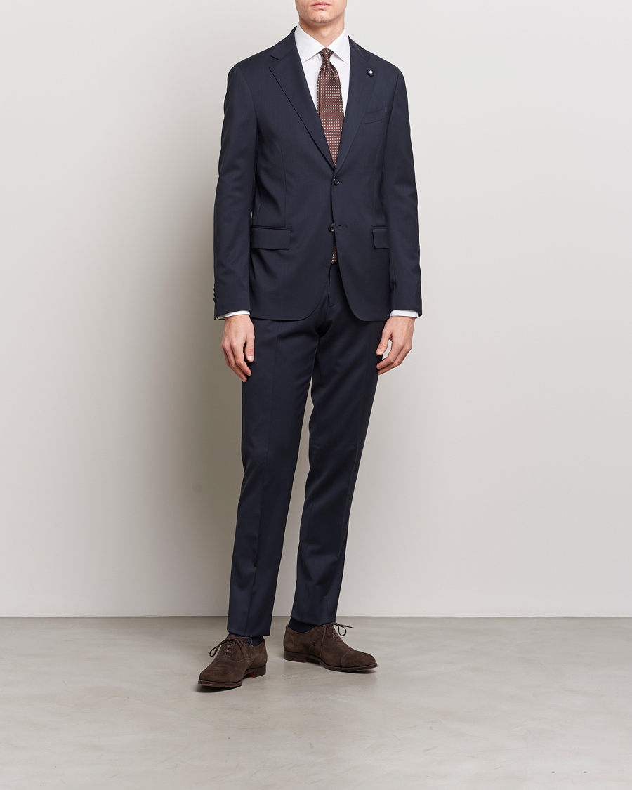 Herr | Lardini | Lardini | Wool Suit Navy