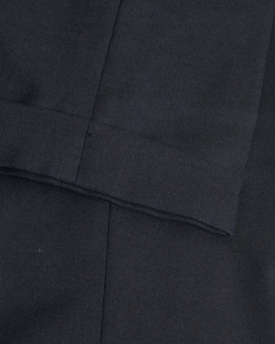 Herr |  | Pre-owned | Berg&Berg Arnold Pleated Side Adjuster Wool Trousers Navy 48