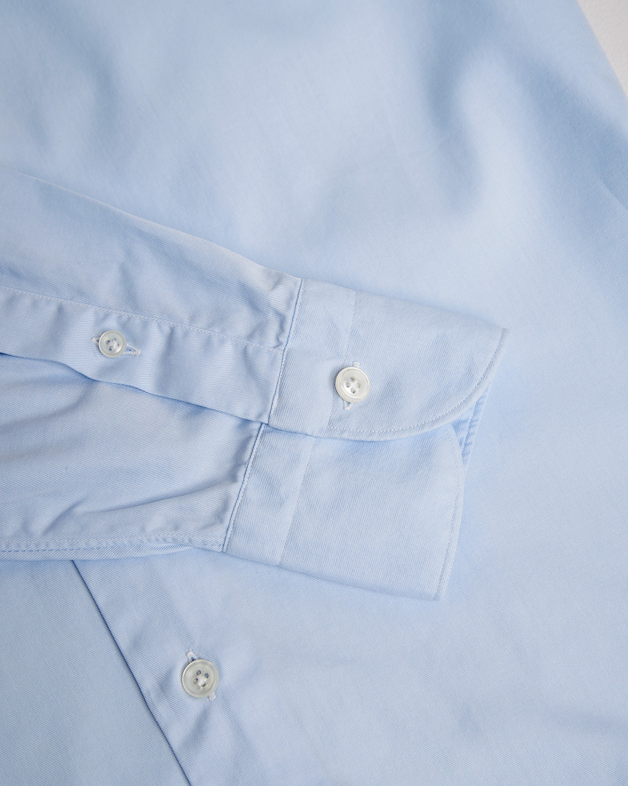 Herr |  | Pre-owned | Mazzarelli Soft Cut Away Shirt Light Blue