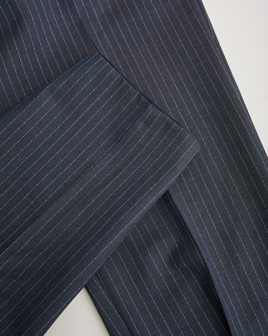 Herr |  | Pre-owned | Bardon Striped Drawstring Trousers Navy