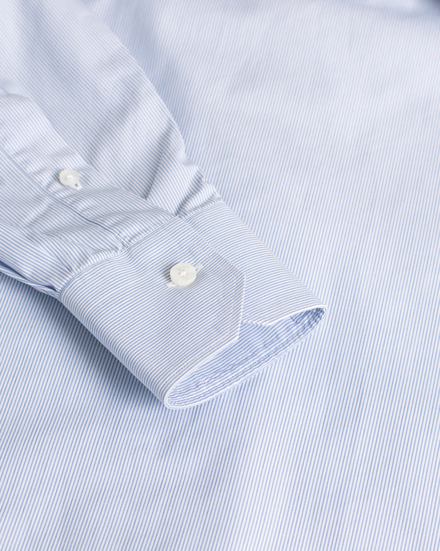 Herr |  | Pre-owned | Ermenegildo Zegna Striped Slim Fit Cotton Shirt Blue 38 - S