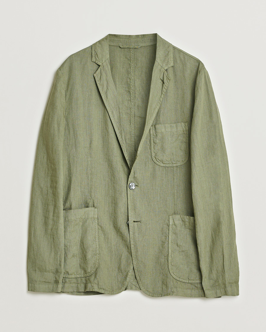 Herr | Aspesi Samuraki Linen Blazer Military | Pre-owned | Aspesi Samuraki Linen Blazer Military
