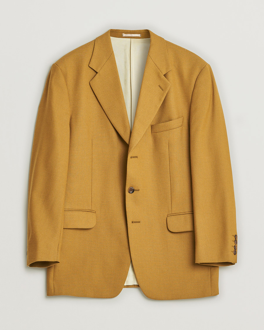 Herr | Oscar Jacobson Vintage Wool Blazer Mustard 50 | Pre-owned | Oscar Jacobson Vintage Wool Blazer Mustard 50
