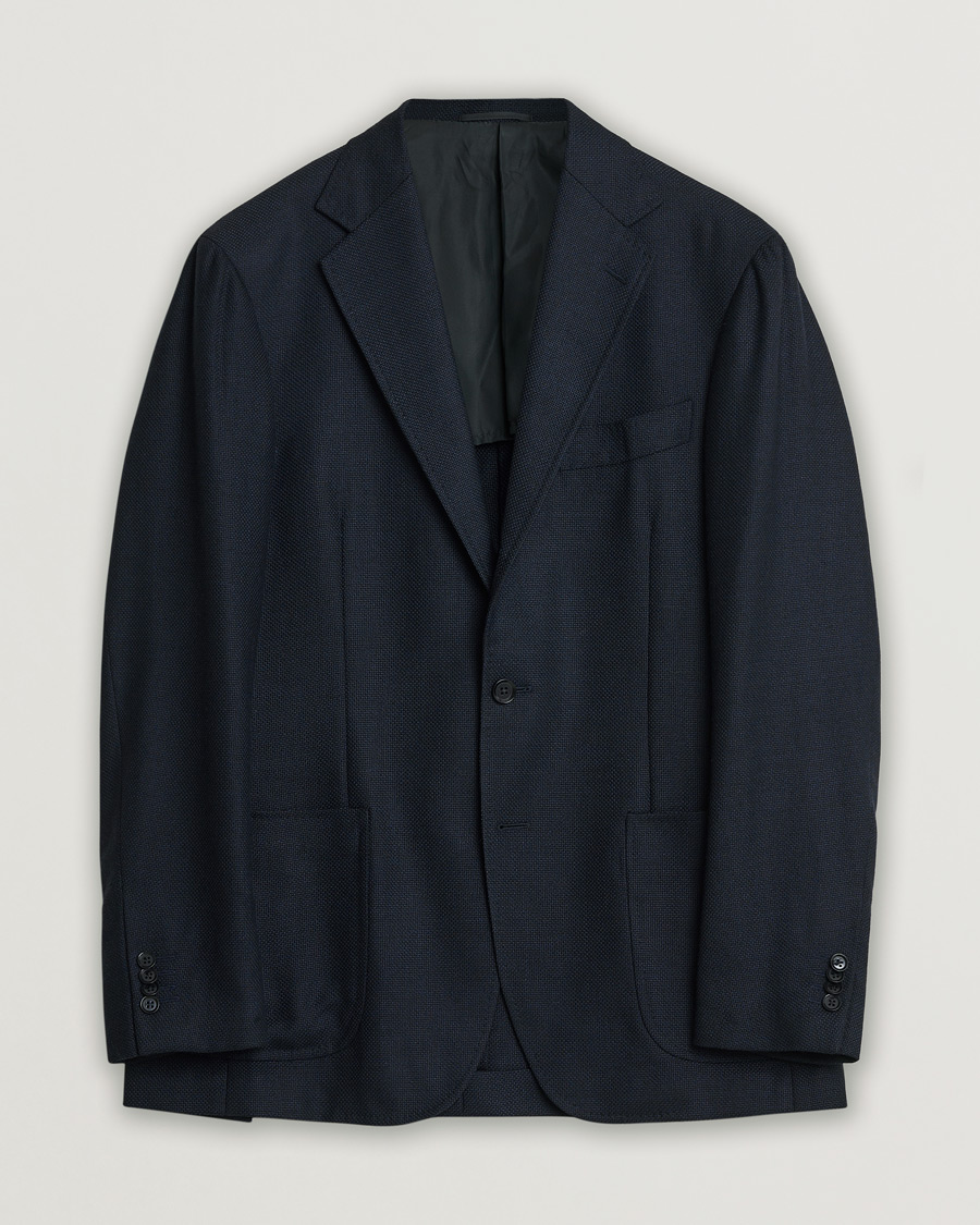 Herr | Ring Jacket Four Season Wool Balloon Blazer Navy 52 | Pre-owned | Ring Jacket Four Season Wool Balloon Blazer Navy 52