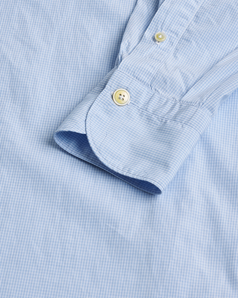 Herr | Pre-owned Skjortor | Pre-owned | Finamore Napoli Milano Slim Washed Dress Shirt Blue Check