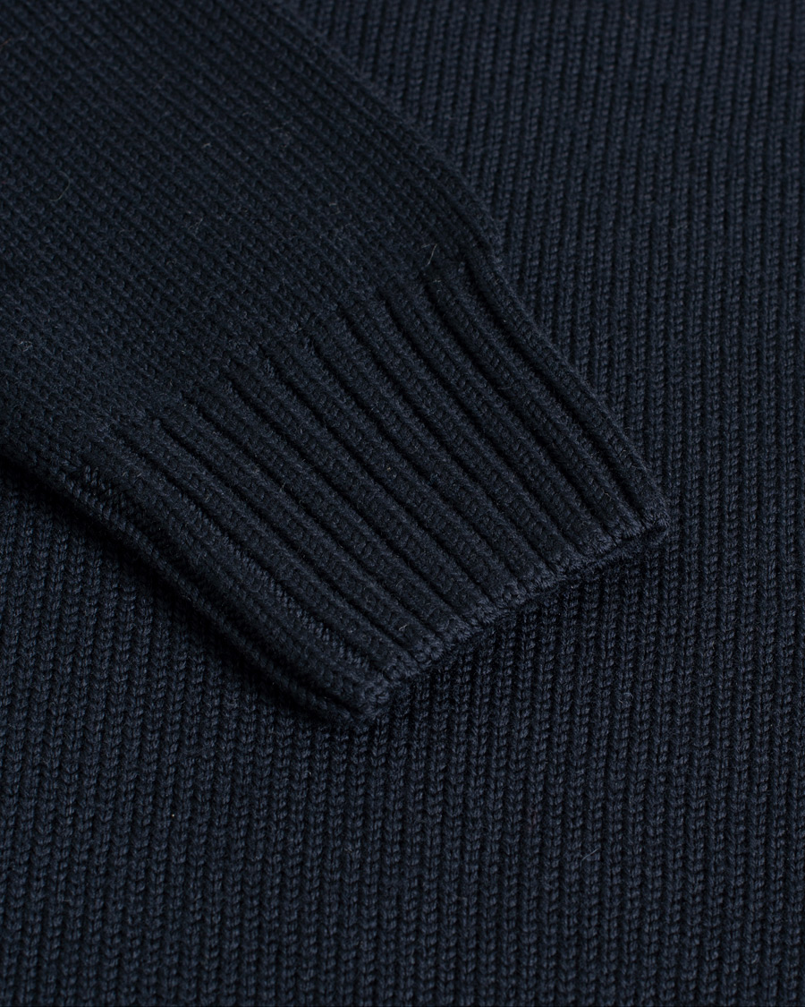 Herr |  | Pre-owned | Zanone Soft Cotton Crewneck Sweater Navy