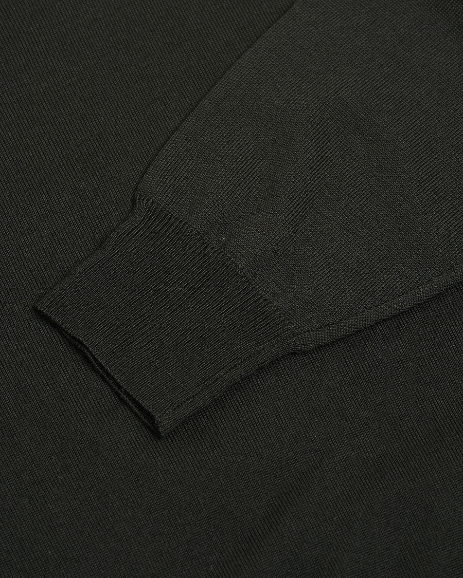 Herr | Canali Merino Wool Crew Neck Black | Pre-owned | Canali Merino Wool Crew Neck Black