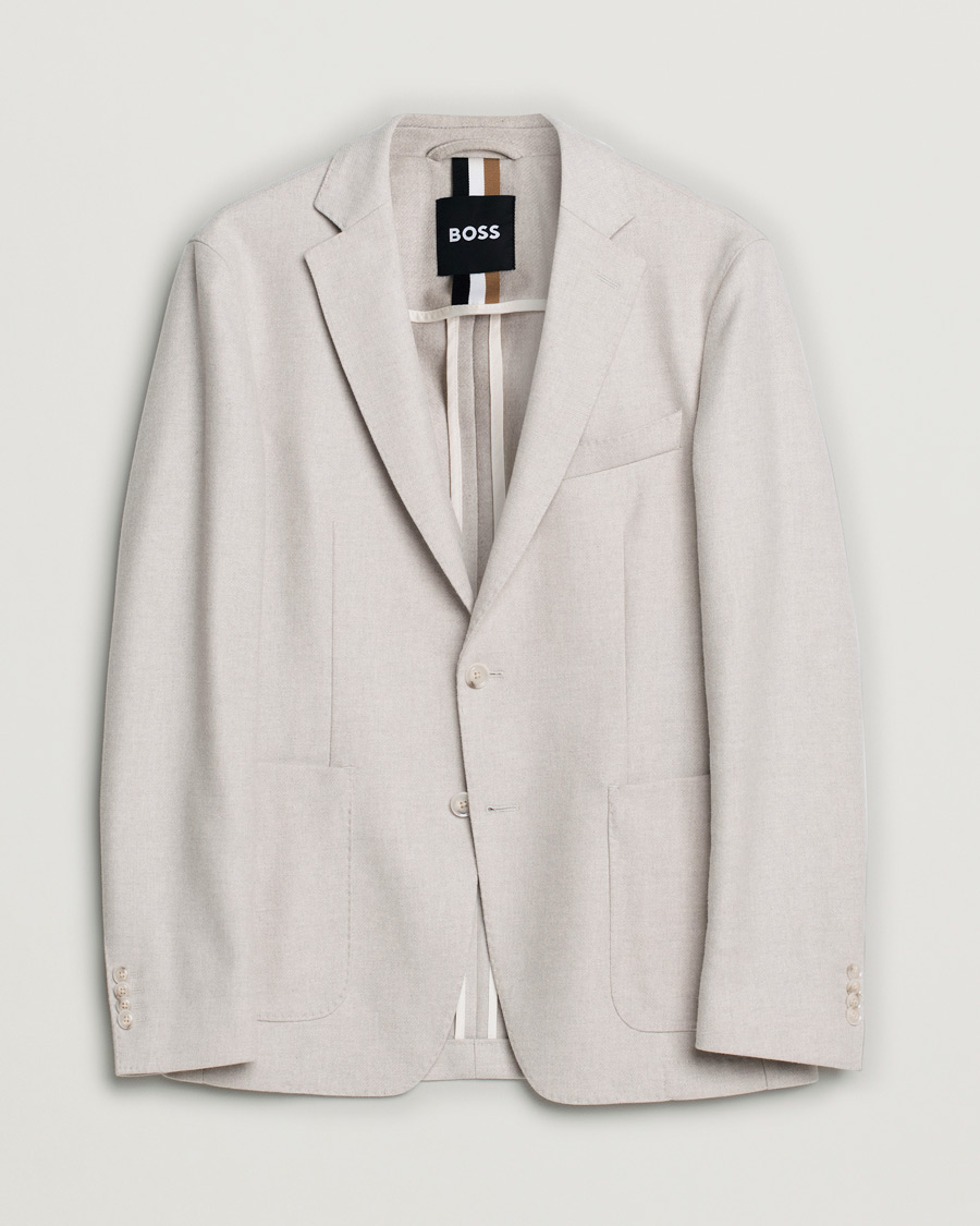 Herr | BOSS BLACK Hanry Wool Patch Pocket Blazer Open White | Pre-owned | BOSS BLACK Hanry Wool Patch Pocket Blazer Open White