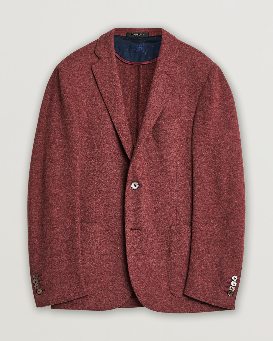 Herr | Pre-owned Kavajer | Pre-owned | Corneliani Unlined Knitted Cashmere Blazer Rust 48