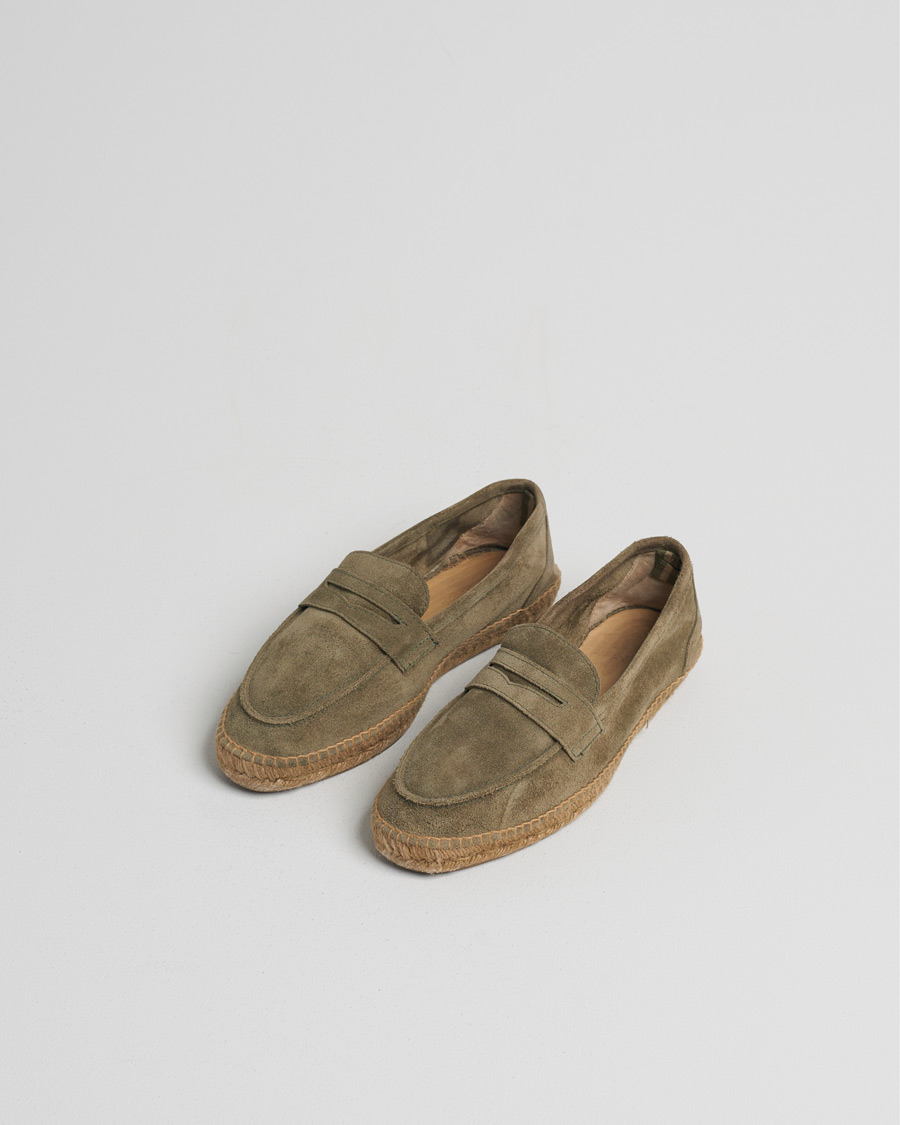 Herr | Castañer Nacho Casual Suede Loafers Verde Bosque | Pre-owned | Castañer Nacho Casual Suede Loafers Verde Bosque