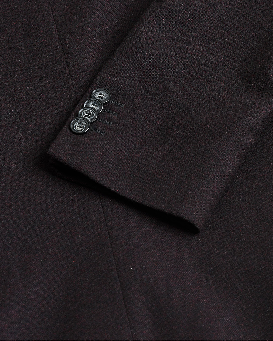 Herr | Pre-owned Kavajer | Pre-owned | Tiger of Sweden Flannel Wool Blazer Burgundy 48