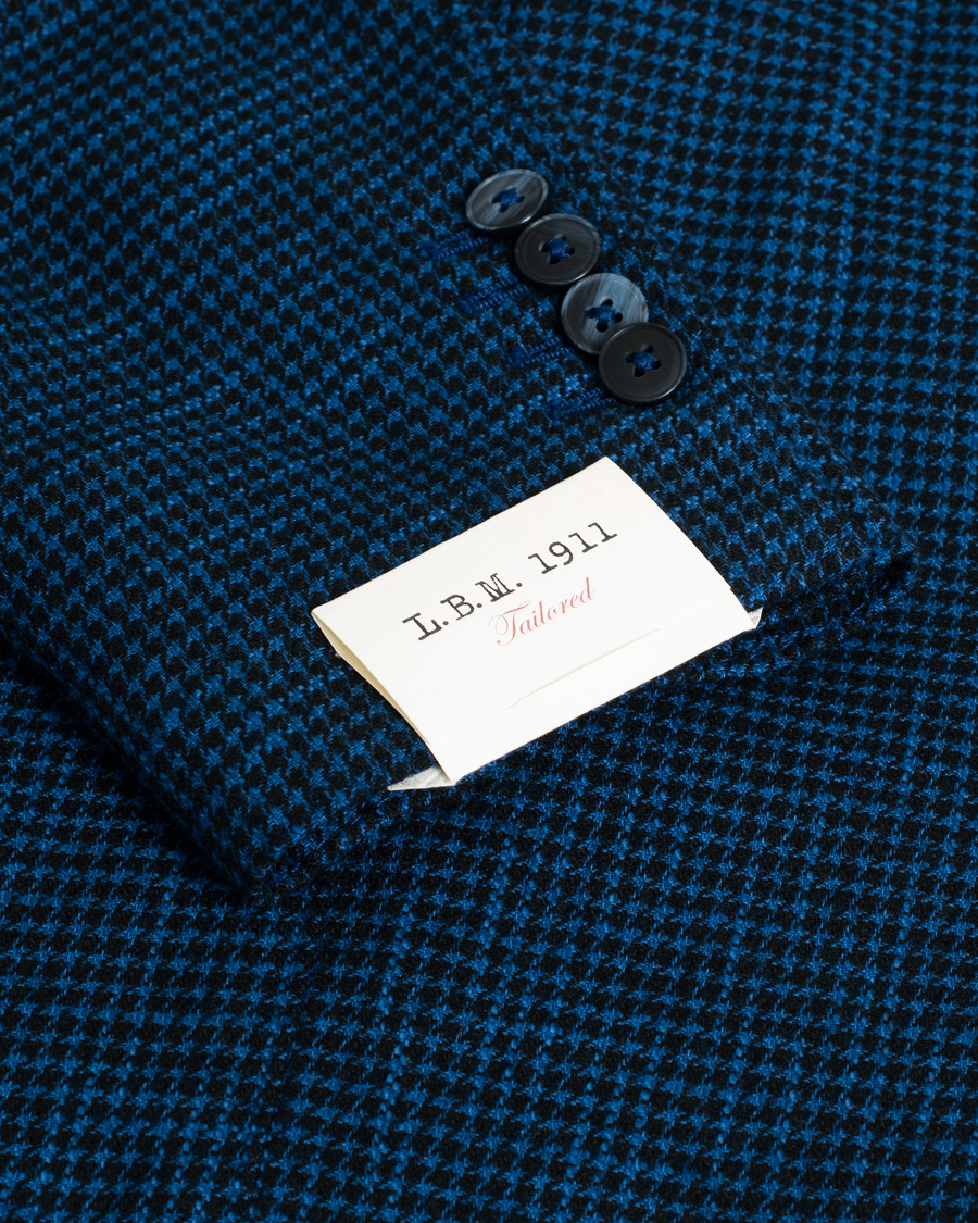 Herr |  | Pre-owned | L.B.M. 1911 Jack Regular Houndtooth Blazer Dark Blue 52