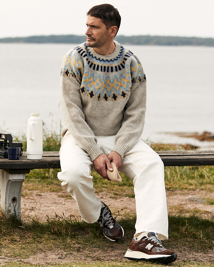 Brushed Wool Fair Isle Crew Sweater från Howlin'